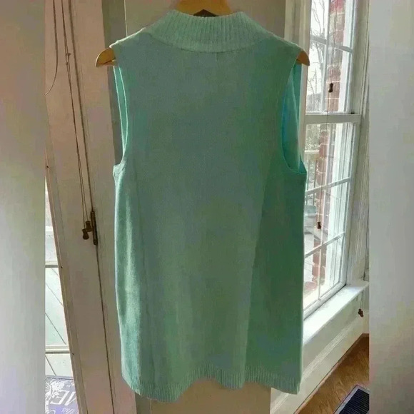 NWT Beautiful Light Mint Green Open Long Cardigan Sweater One Size - Picture 9 of 11